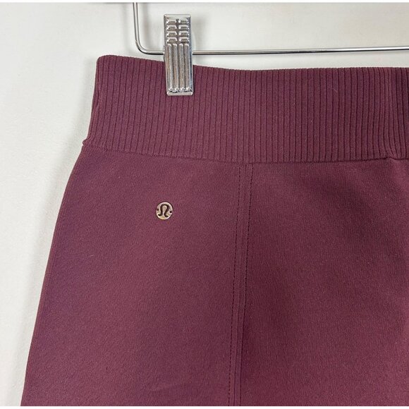 NEW Lululemon Ribbed Knit Mini Skirt Garnet Red Size Small Women's - Picture 4 of 5